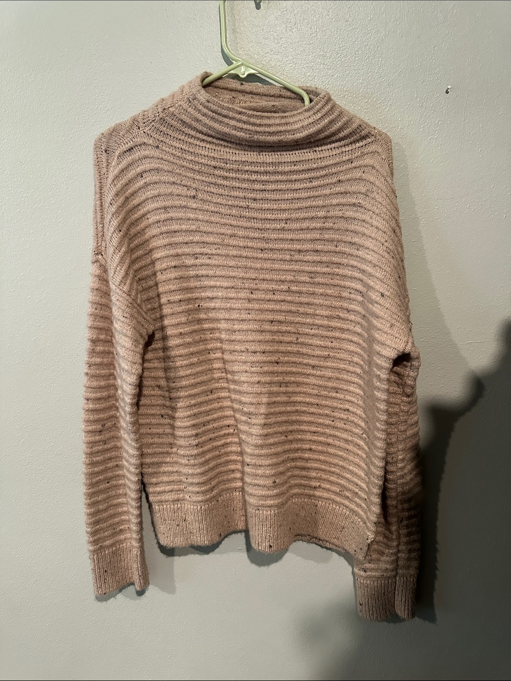 Madewell Ribbed Funnelneck Sweater - Blush Taupe